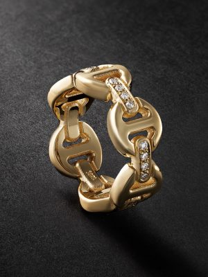 Dame Tri-Link 18-Karat Gold Diamond Ring Dame Tri-Link 18-Karat Gold Diamond Ring