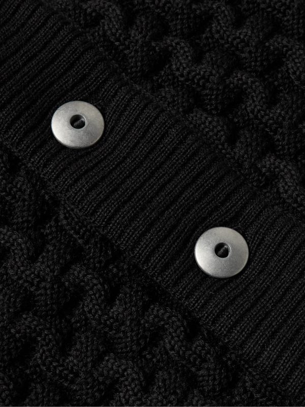 Stark Textured Virgin Wool Cardigan - E1 Stark Textured Virgin Wool Cardigan - E1