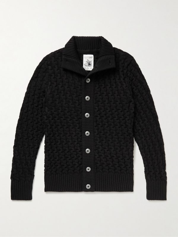 Stark Textured Virgin Wool Cardigan Stark Textured Virgin Wool Cardigan