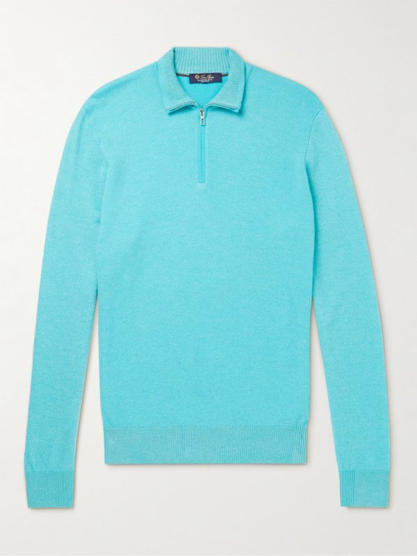 Roadster Striped Cashmere Half-Zip Sweater Roadster Striped Cashmere Half-Zip Sweater