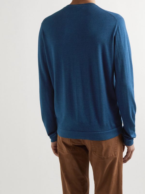 Cashmere and Silk-Blend Sweater - BK Cashmere and Silk-Blend Sweater - BK