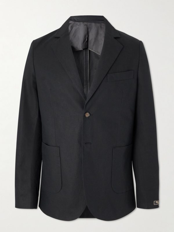 Cotton and Linen-Blend Blazer Cotton and Linen-Blend Blazer