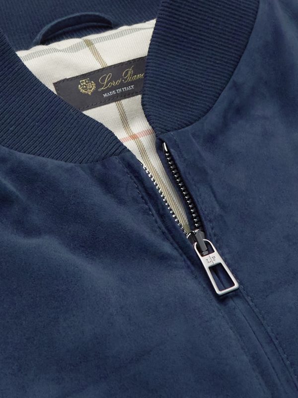 Wool-blend Trimmed Suede Vest - CU