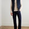Wool-blend Trimmed Suede Vest - OU