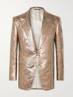 Spencer Slim-Fit Metallic Jacquard Tuxedo Jacket Spencer Slim-Fit Metallic Jacquard Tuxedo Jacket