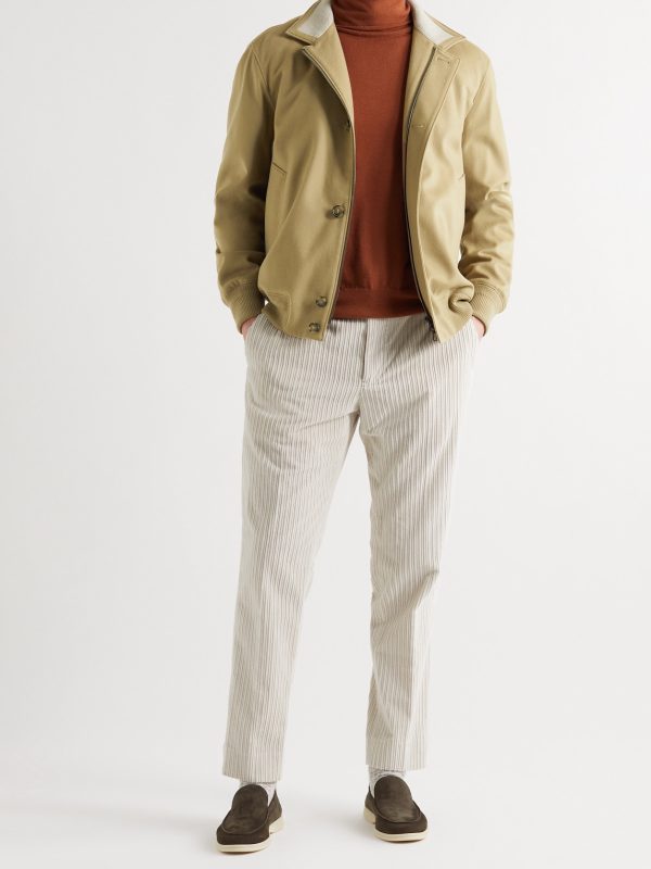 Storm System Cashmere-Felt Bomber Jacket - OU
