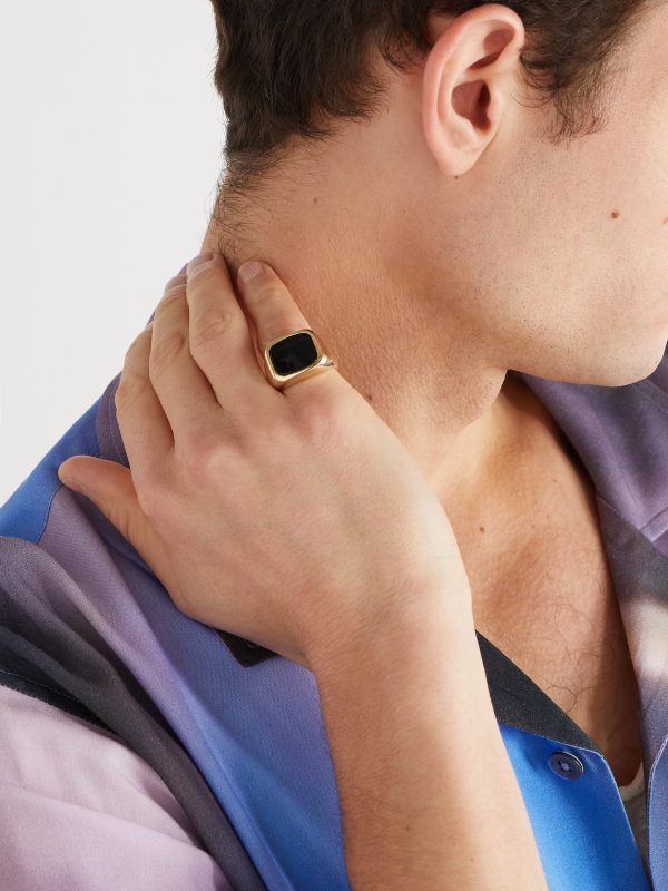 Gold Onyx Signet Ring - FR Gold Onyx Signet Ring - FR