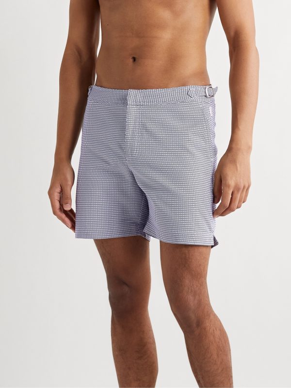 Bulldog X Fenella Slim-Fit Mid-Length Jacquard Swim Shorts - OU Bulldog X Fenella Slim-Fit Mid-Length Jacquard Swim Shorts - OU