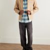 Buffalo-Checked Cotton and Linen-Blend Flannel Shirt - OU Buffalo-Checked Cotton and Linen-Blend Flannel Shirt - OU