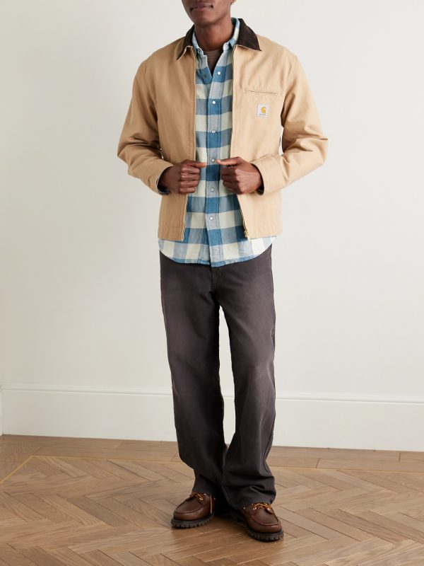 Buffalo-Checked Cotton and Linen-Blend Flannel Shirt - OU Buffalo-Checked Cotton and Linen-Blend Flannel Shirt - OU