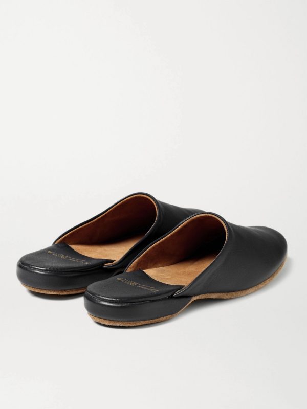 Morgan Leather Slippers - BK Morgan Leather Slippers - BK