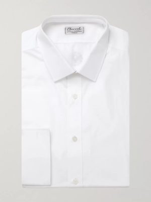 White Slim-Fit Cotton Shirt White Slim-Fit Cotton Shirt