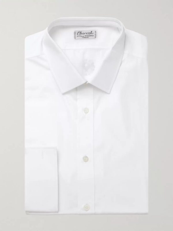 White Slim-Fit Cotton Shirt White Slim-Fit Cotton Shirt