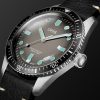 Divers Sixty-Five Automatic 40mm Stainless Steel and Leather Watch, Ref. No. 01 733 7707 4053-07 5 20 89 - FR