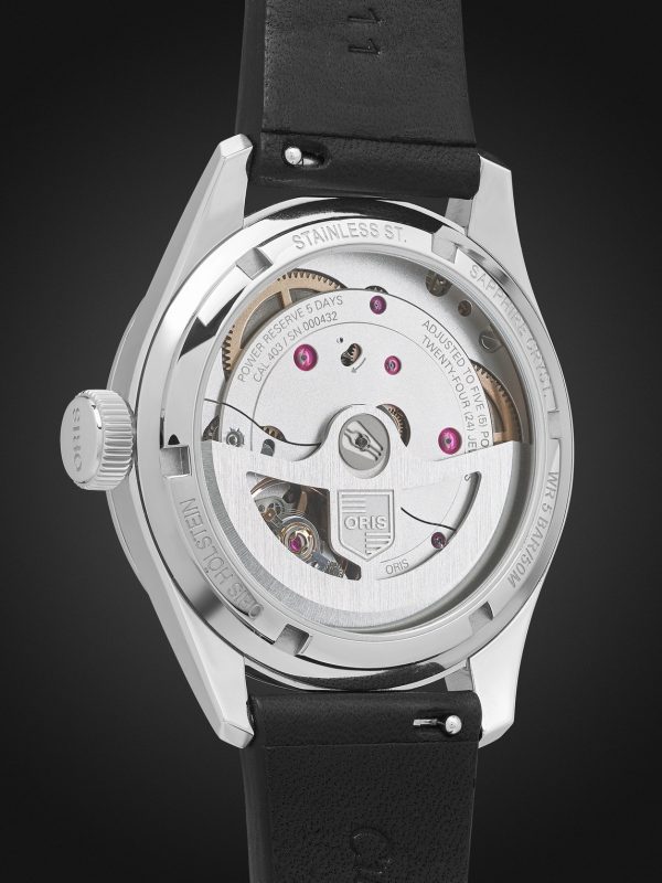 Big Crown Pointer Date Automatic 38mm Stainless Steel and Leather Watch, Ref. No. 01 403 7776 4065-07 5 19 11 - BK