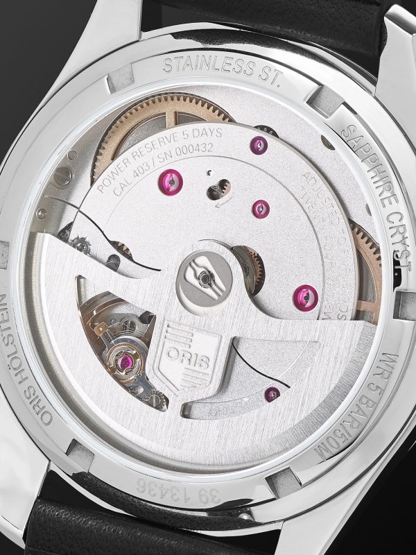 Big Crown Pointer Date Automatic 38mm Stainless Steel and Leather Watch, Ref. No. 01 403 7776 4065-07 5 19 11 - E1