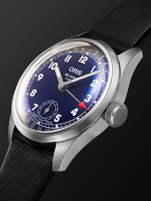 Big Crown Pointer Date Automatic 38mm Stainless Steel and Leather Watch, Ref. No. 01 403 7776 4065-07 5 19 11 - FR