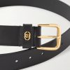 4cm Logo-Embellished Leather Belt - E1 4cm Logo-Embellished Leather Belt - E1