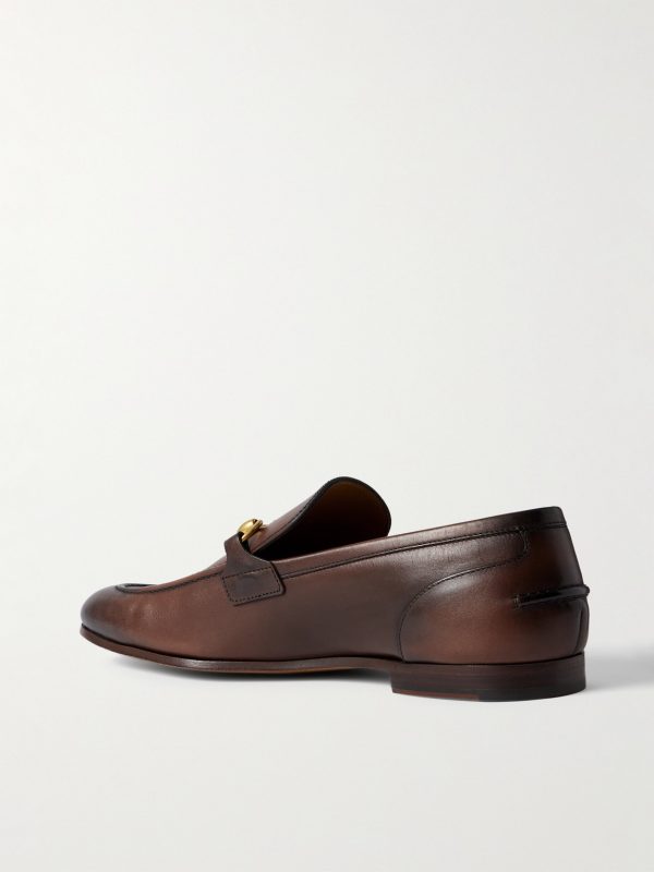Jordaan Horsebit Burnished-Leather Loafers - BK Jordaan Horsebit Burnished-Leather Loafers - BK