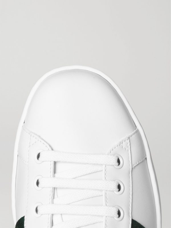 Ace Embroidered Leather Sneakers - CU