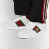 Ace Embroidered Leather Sneakers - E1
