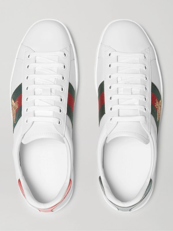 Ace Embroidered Leather Sneakers - E3