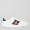 Ace Embroidered Leather Sneakers