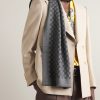 Reversible Logo-Print Wool Scarf - OU