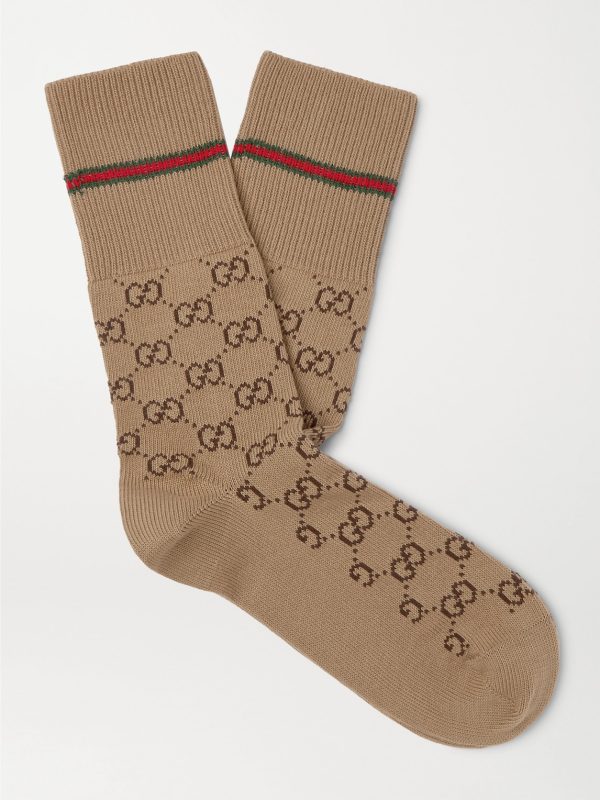 Logo-Jacquard Cotton-Blend Socks Logo-Jacquard Cotton-Blend Socks