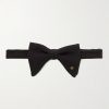 Pre-Tied Logo-Embellished Silk Crepe de Chine Bow Tie Pre-Tied Logo-Embellished Silk Crepe de Chine Bow Tie