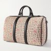 8 Moncler Palm Angels Leather-Trimmed Logo-Jacquard Weekend Bag - BK 8 Moncler Palm Angels Leather-Trimmed Logo-Jacquard Weekend Bag - BK