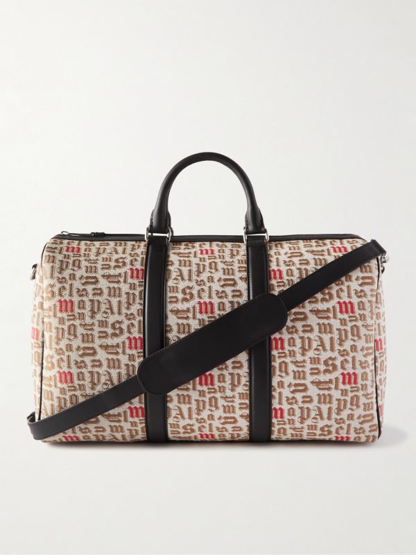 8 Moncler Palm Angels Leather-Trimmed Logo-Jacquard Weekend Bag 8 Moncler Palm Angels Leather-Trimmed Logo-Jacquard Weekend Bag