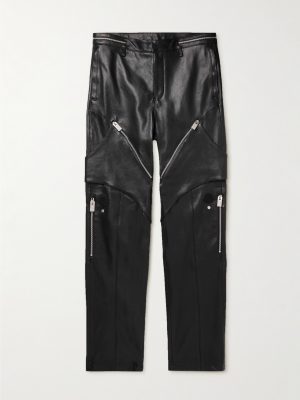 + Alyx Straight-Leg Panelled Zip-Embellished Leather Trousers + Alyx Straight-Leg Panelled Zip-Embellished Leather Trousers
