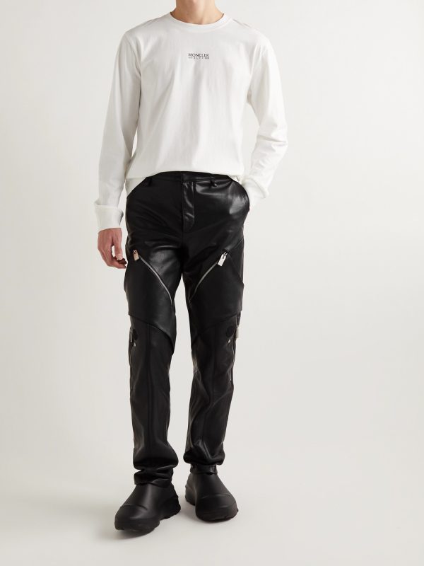+ Alyx Straight-Leg Panelled Zip-Embellished Leather Trousers - OU + Alyx Straight-Leg Panelled Zip-Embellished Leather Trousers - OU
