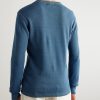Textured-Cotton Henley T-Shirt - BK Textured-Cotton Henley T-Shirt - BK
