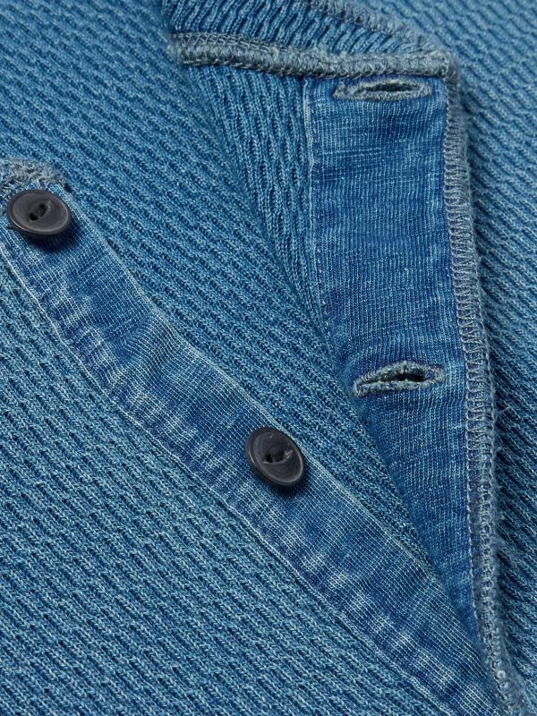 Textured-Cotton Henley T-Shirt - CU Textured-Cotton Henley T-Shirt - CU