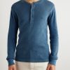 Textured-Cotton Henley T-Shirt - FR Textured-Cotton Henley T-Shirt - FR
