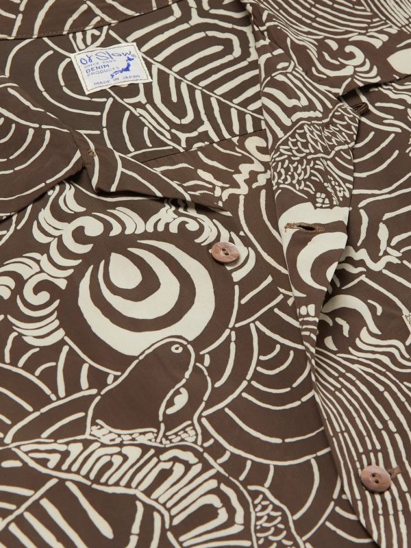 Convertible-Collar Printed Woven Shirt - CU Convertible-Collar Printed Woven Shirt - CU
