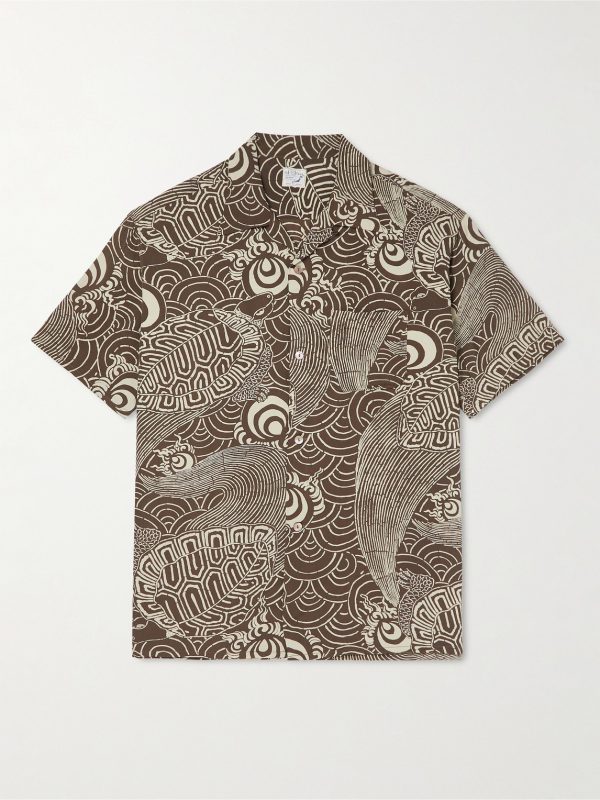 Convertible-Collar Printed Woven Shirt Convertible-Collar Printed Woven Shirt