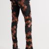 + Chemist Skinny-Fit Leather-Appliquéd Distressed Jeans - BK + Chemist Skinny-Fit Leather-Appliquéd Distressed Jeans - BK