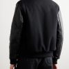 The Albany Wool-Blend and Leather Varsity Jacket - BK The Albany Wool-Blend and Leather Varsity Jacket - BK