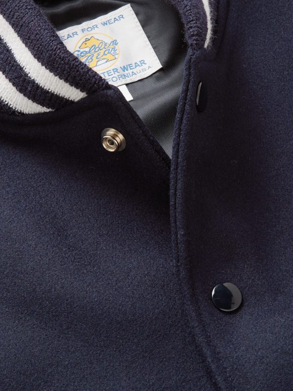 The Hayes Leather-Panelled Wool-Blend Varsity Jacket - CU