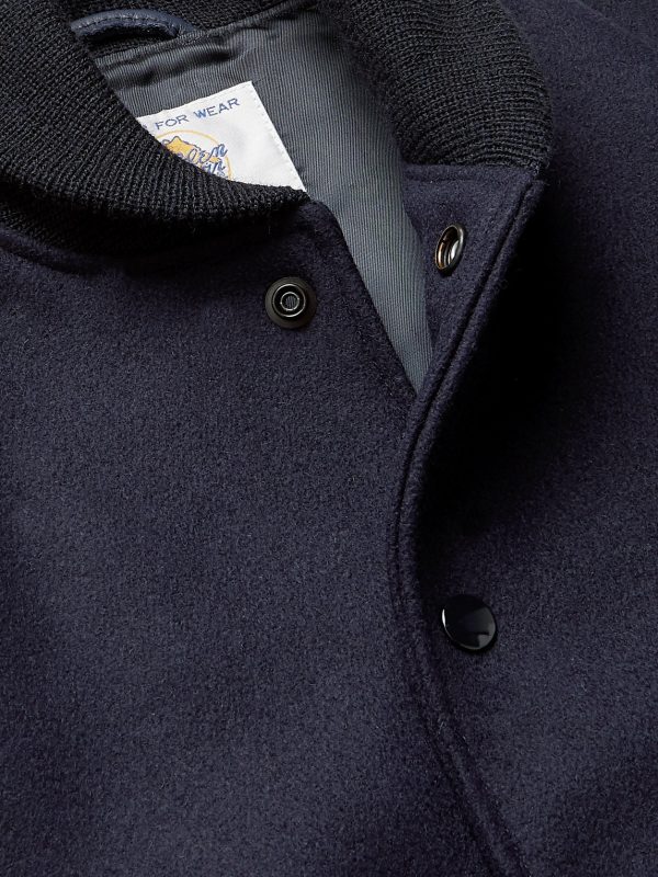 The Albany Wool-Blend and Leather Varsity Jacket - CU The Albany Wool-Blend and Leather Varsity Jacket - CU