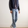 The Albany Wool-Blend and Leather Varsity Jacket - OU The Albany Wool-Blend and Leather Varsity Jacket - OU