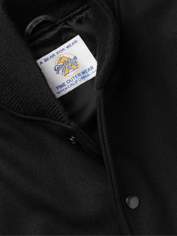 Hayes Leather-Panelled Melton Virgin Wool-Blend Varsity Jacket - CU Hayes Leather-Panelled Melton Virgin Wool-Blend Varsity Jacket - CU