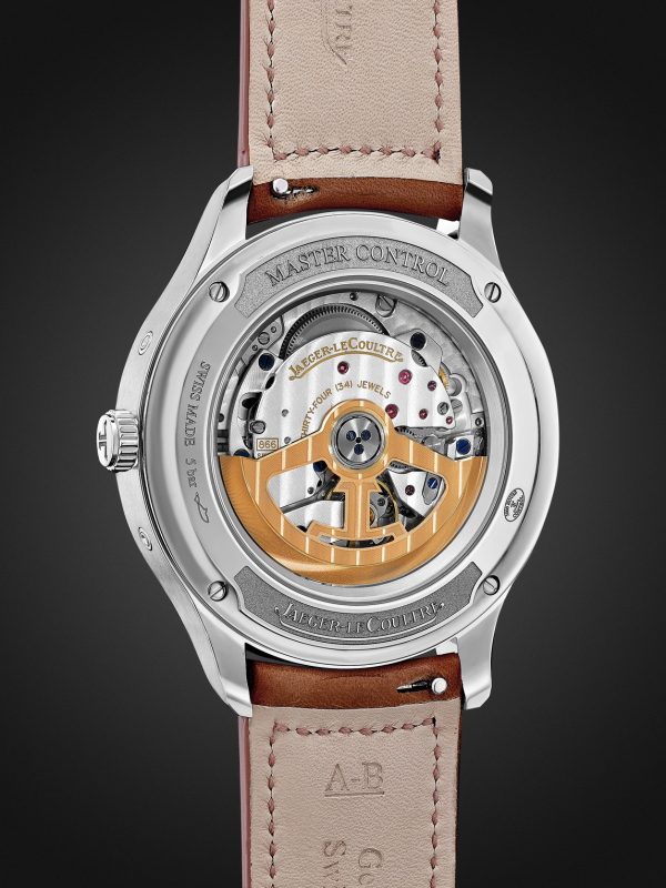 Master Control Calendar Automatic 40mm Stainless Steel and Leather Watch, Ref No. Q4148420 - BK