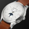 Master Control Calendar Automatic 40mm Stainless Steel and Leather Watch, Ref No. Q4148420 - FR