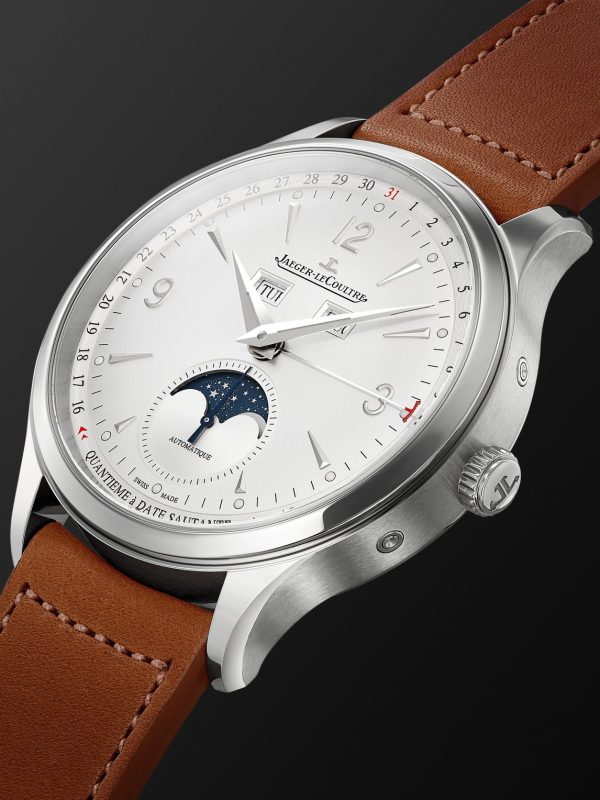 Master Control Calendar Automatic 40mm Stainless Steel and Leather Watch, Ref No. Q4148420 - FR