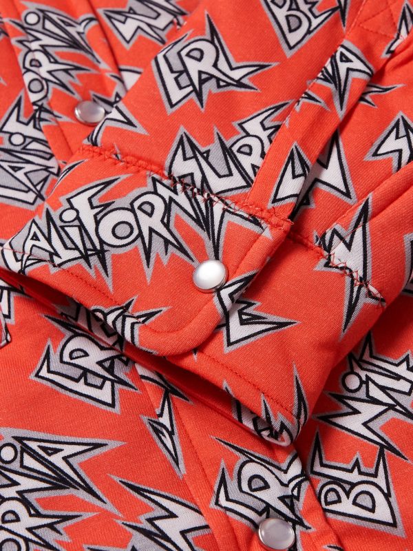 Logo-Print Padded Cotton Overshirt - E1 Logo-Print Padded Cotton Overshirt - E1