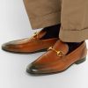 Jordaan Horsebit Burnished-Leather Loafers - E1